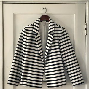 Classic black & white stripe Chico’s Blazer